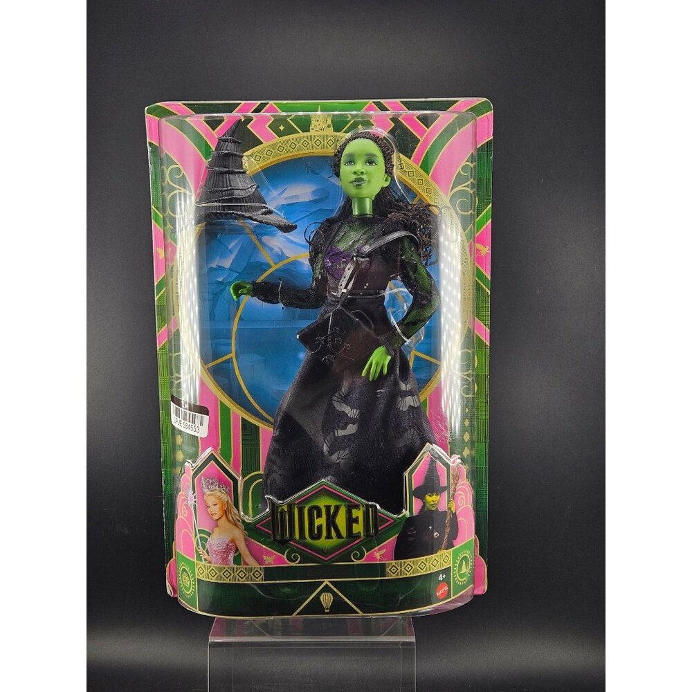 Wicked Elphaba Doll Mattel Green Skin With Outfit Accessories Wizard of Oz Music